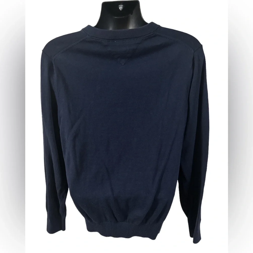 Tommy Hilfiger Flag Logo V Neck Sweater Size L - Picture 2 of 3